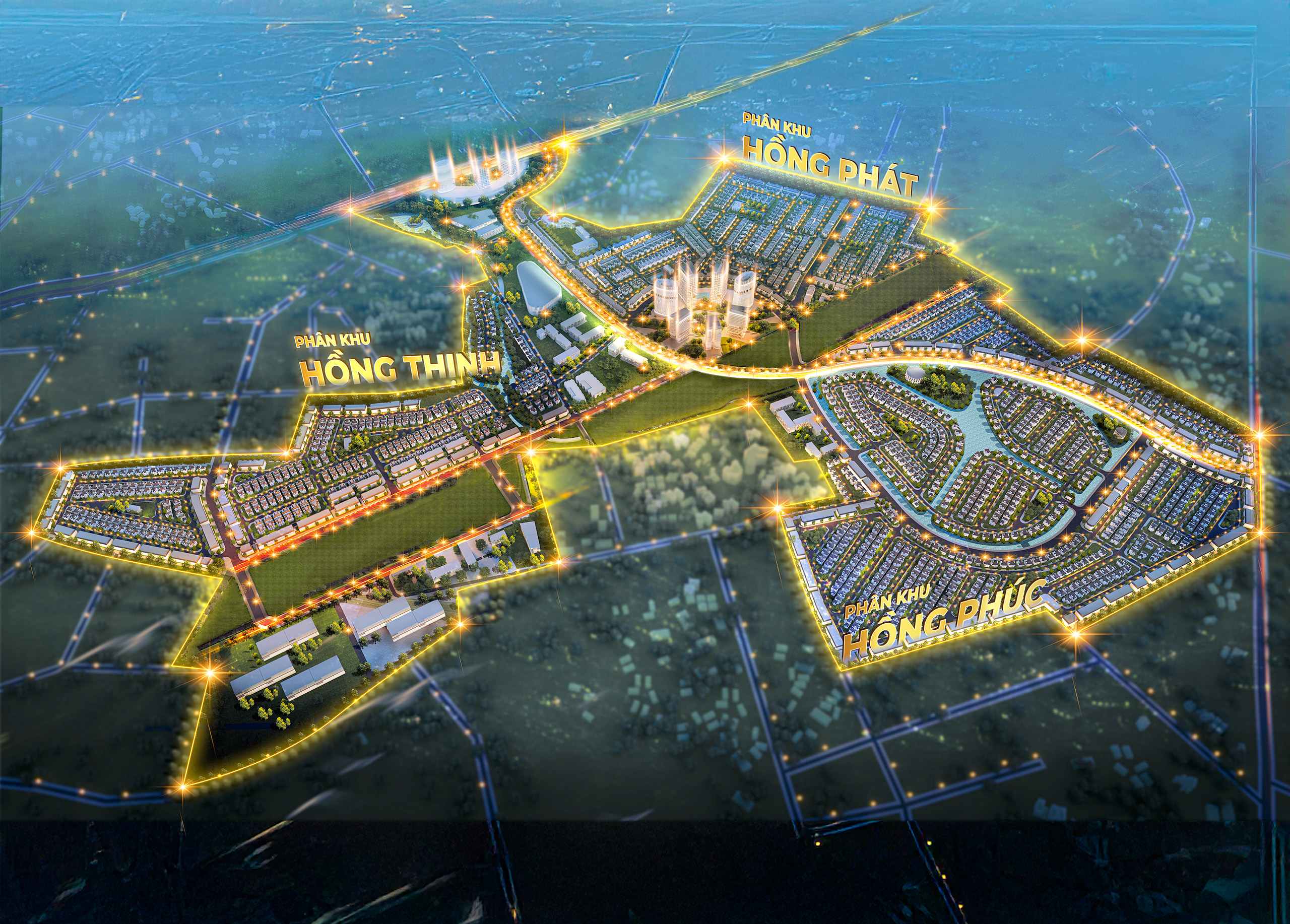 Quy hoạch tổng thể Hồng Hạc City — hình Chim Hạc